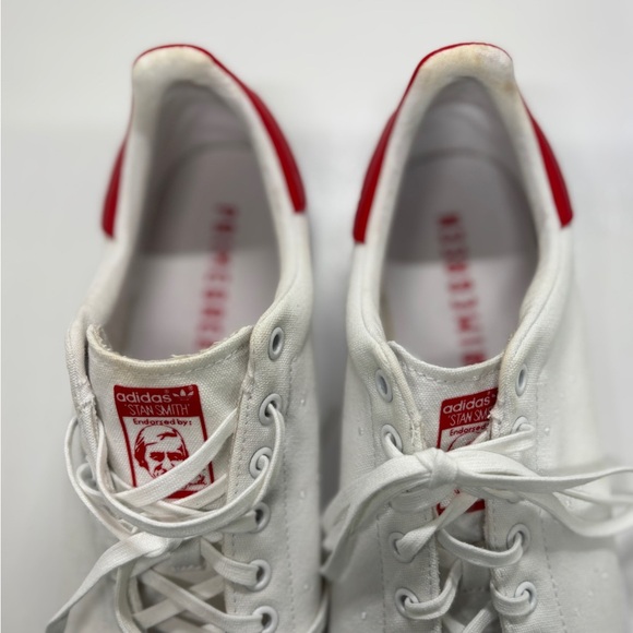 Adidas Stan Smith White and Red Sneakers size 12.5 - Picture 11 of 12